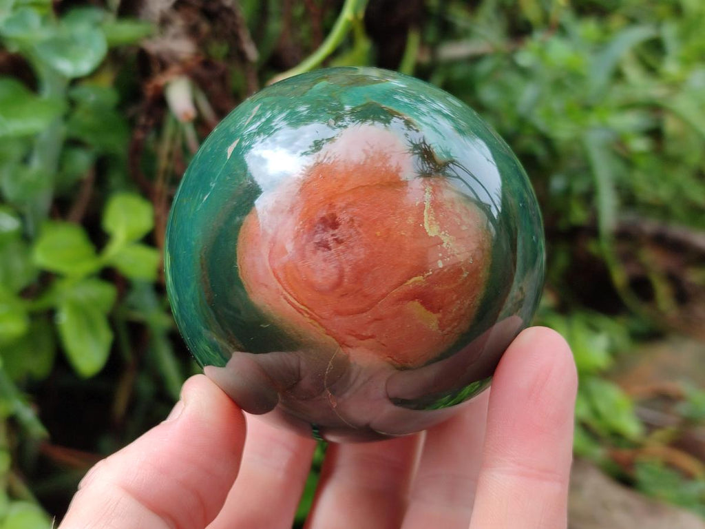 Polished Polychrome Jasper Spheres x 3 From Androka, Madagascar - Toprock Gemstones and Minerals 