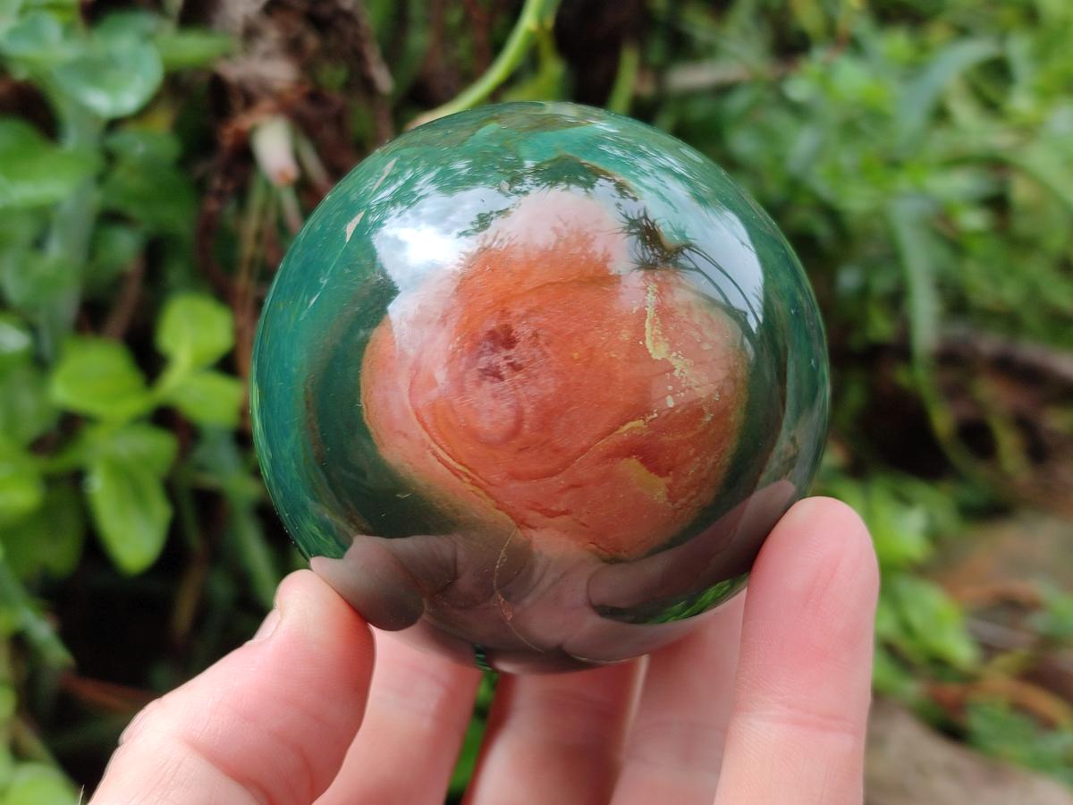 Polished Polychrome Jasper Spheres x 3 From Androka, Madagascar - Toprock Gemstones and Minerals 