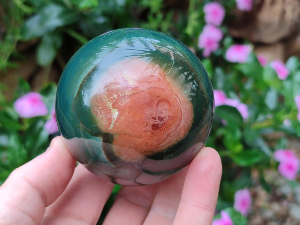 Polished Polychrome Jasper Spheres x 3 From Androka, Madagascar - Toprock Gemstones and Minerals 