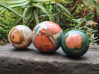 Polished Polychrome Jasper Spheres x 3 From Androka, Madagascar - Toprock Gemstones and Minerals 