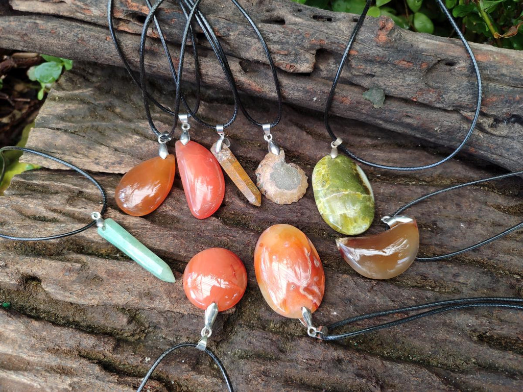 Hand Made Mix of Multi Mineral Necklaces x 9 From Madagascar - Toprock Gemstones and Minerals 
