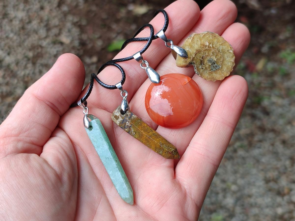 Hand Made Mix of Multi Mineral Necklaces x 9 From Madagascar - Toprock Gemstones and Minerals 