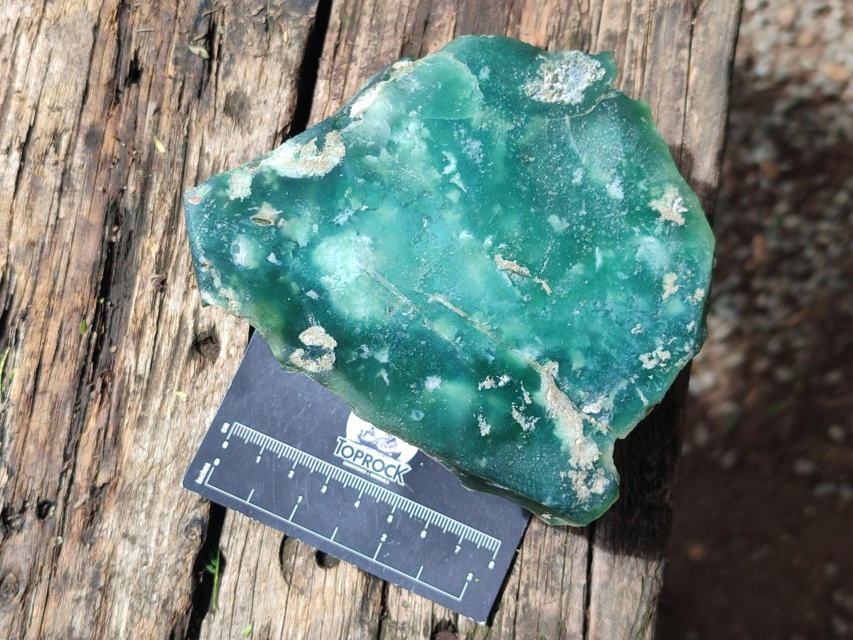 Polished One Side Mtorolite Chrysoprase Slices x 6 From Mutorashanga, Zimbabwe - Toprock Gemstones and Minerals 