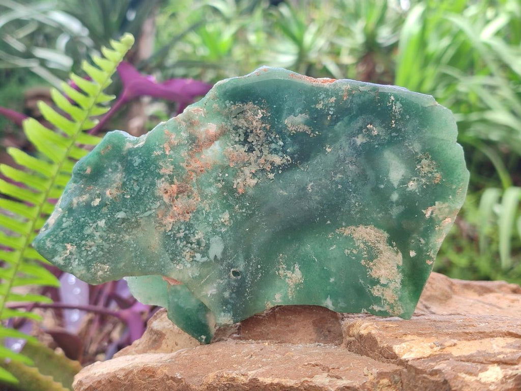 Polished One Side Mtorolite Chrysoprase Slices x 6 From Mutorashanga, Zimbabwe - Toprock Gemstones and Minerals 