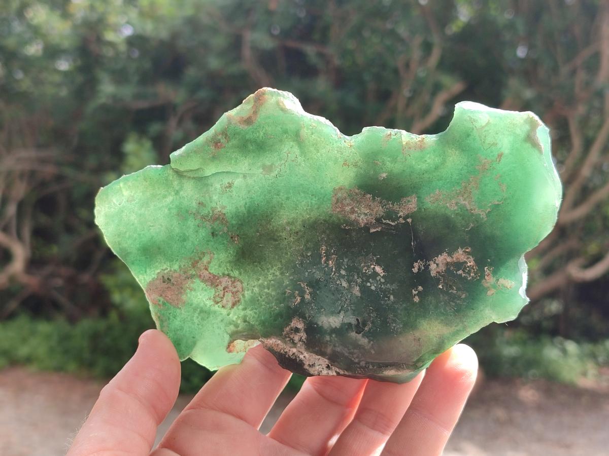 Polished One Side Mtorolite Chrysoprase Slices x 6 From Mutorashanga, Zimbabwe - Toprock Gemstones and Minerals 