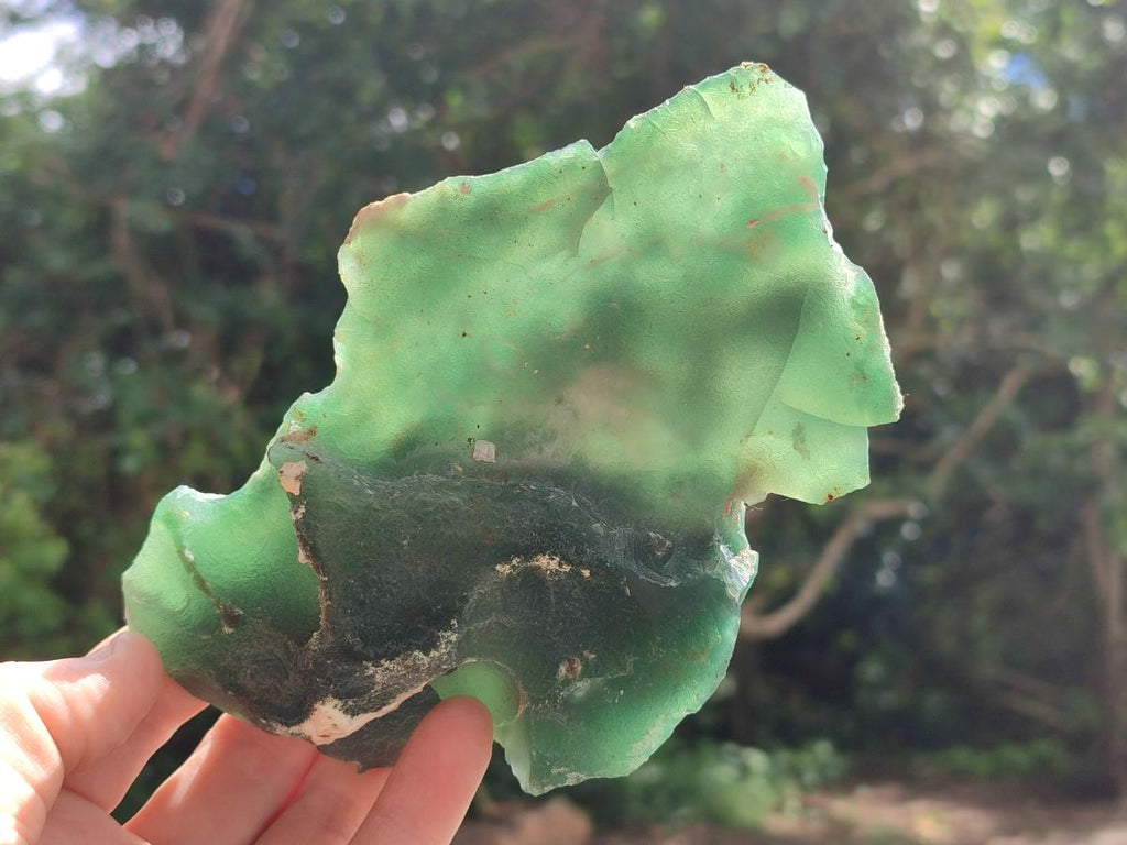 Polished One Side Mtorolite Chrysoprase Slices x 6 From Mutorashanga, Zimbabwe - Toprock Gemstones and Minerals 
