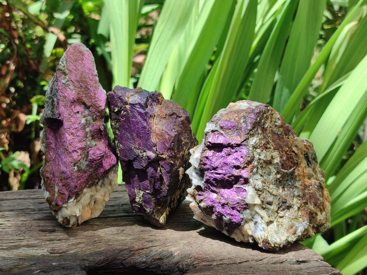 Natural Metallic Cobbed Purpurite Specimens x 6 From Erongo, Namibia - Toprock Gemstones and Minerals 