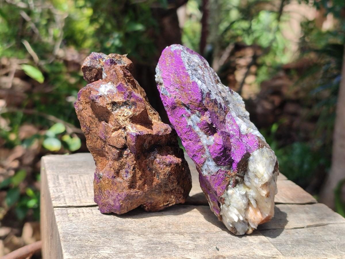 Natural Metallic Cobbed Purpurite Specimens x 6 From Erongo, Namibia - Toprock Gemstones and Minerals 