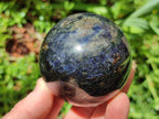 Polished Blue Iolite "Water Sapphire" Spheres x 2 From Madagascar - Toprock Gemstones and Minerals 
