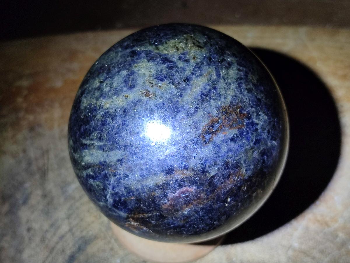 Polished Blue Iolite "Water Sapphire" Spheres x 2 From Madagascar - Toprock Gemstones and Minerals 
