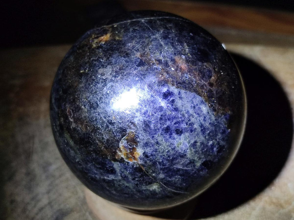 Polished Blue Iolite "Water Sapphire" Spheres x 2 From Madagascar - Toprock Gemstones and Minerals 