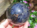 Polished Blue Iolite "Water Sapphire" Spheres x 2 From Madagascar - Toprock Gemstones and Minerals 