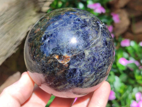 Polished Blue Iolite "Water Sapphire" Spheres x 2 From Madagascar - Toprock Gemstones and Minerals 