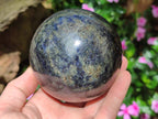 Polished Blue Iolite "Water Sapphire" Spheres x 2 From Madagascar - Toprock Gemstones and Minerals 