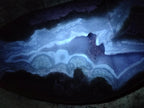 Polished and Natural Large Blue Lace Agate Oval Free Form with Dog Tooth Calcite x 1 From Nsanje, Malawi - Toprock Gemstones and Minerals 