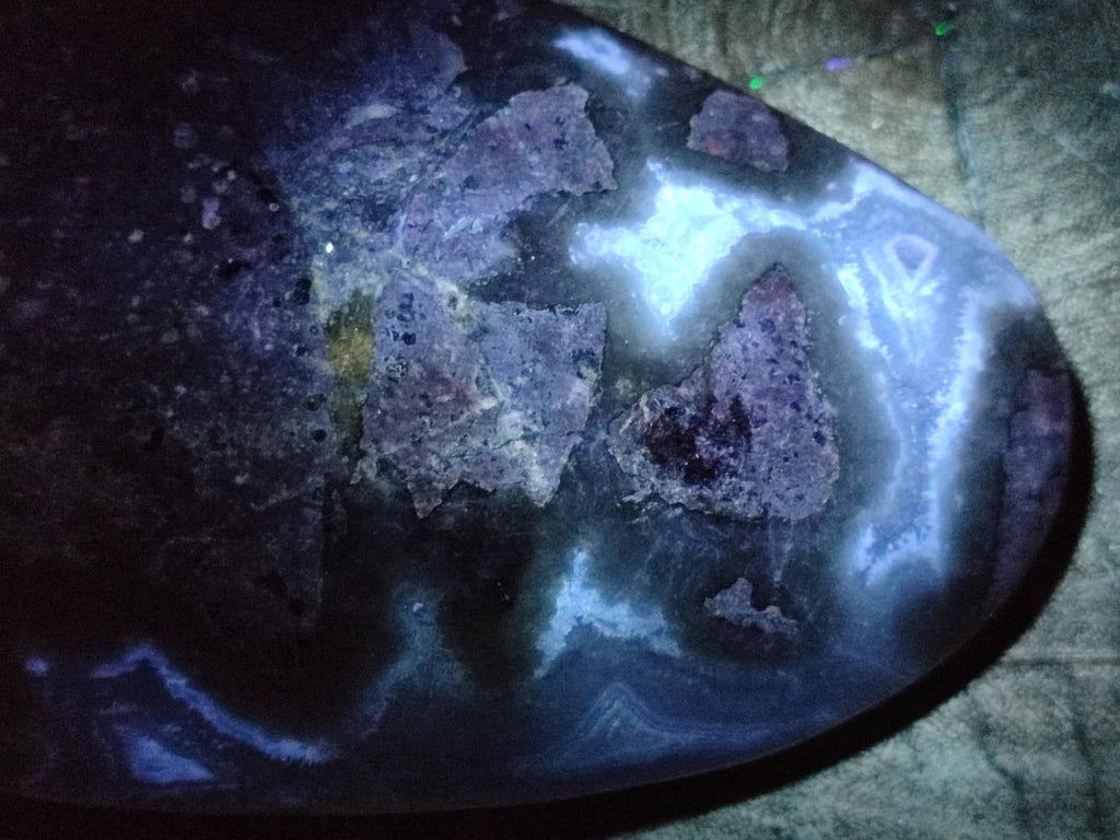 Polished and Natural Large Blue Lace Agate Oval Free Form with Dog Tooth Calcite x 1 From Nsanje, Malawi - Toprock Gemstones and Minerals 