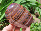 Polished Banded Tiger Iron Standing Display Pieces x 2 From South Africa - Toprock Gemstones and Minerals 