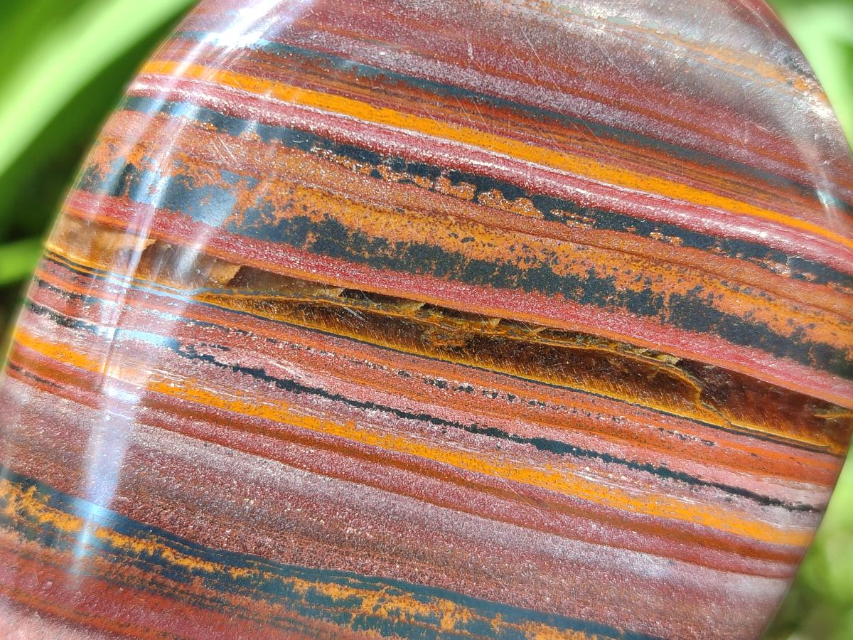 Polished Banded Tiger Iron Standing Display Pieces x 2 From South Africa - Toprock Gemstones and Minerals 