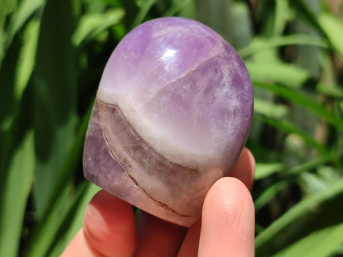 Polished Purple Chevron Amethyst Standing Display Pieces x 6 From Madagascar - Toprock Gemstones and Minerals 