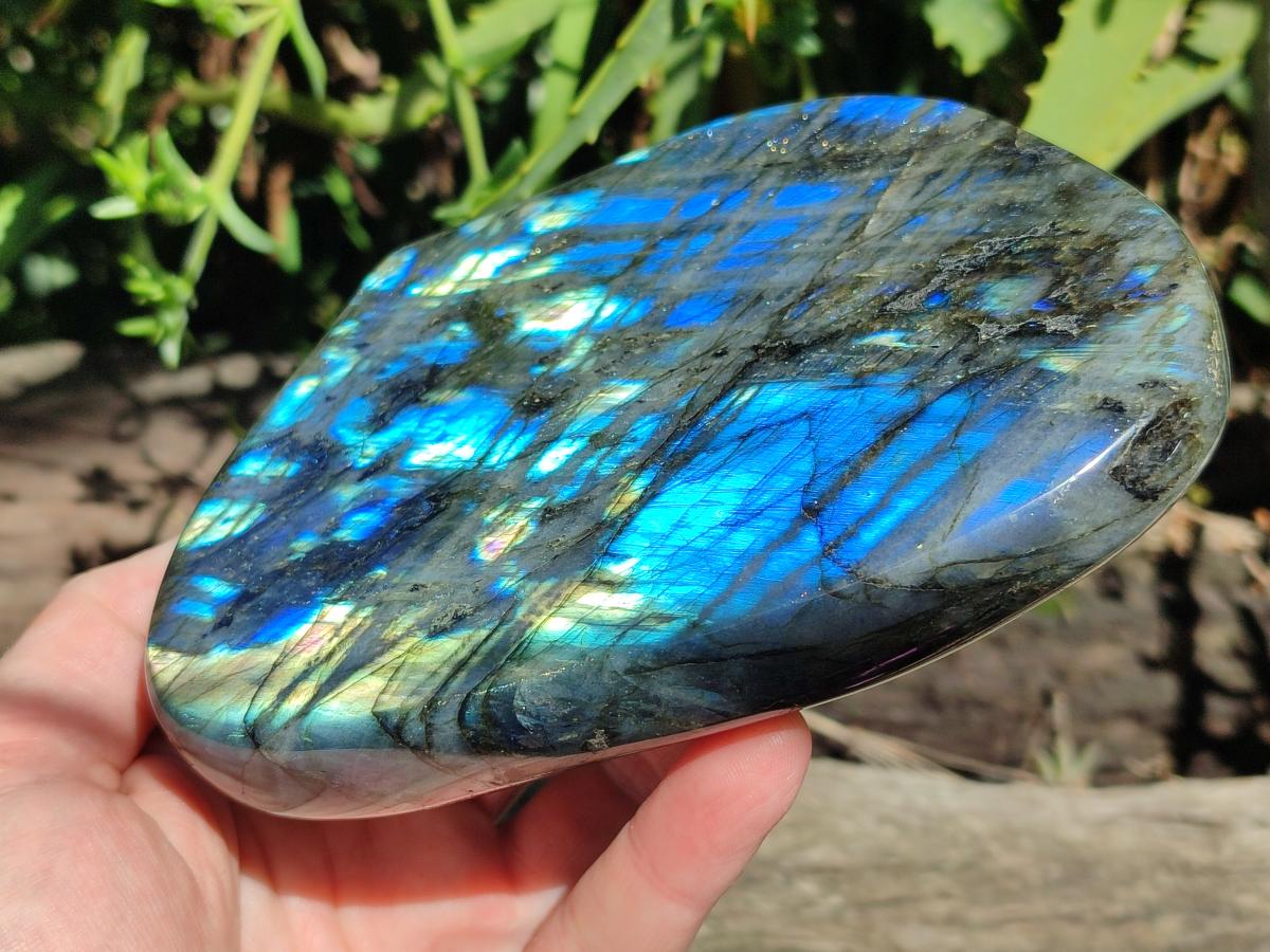 Polished Labradorite Standing Display Pieces x 2 From Madagascar - Toprock Gemstones and Minerals 