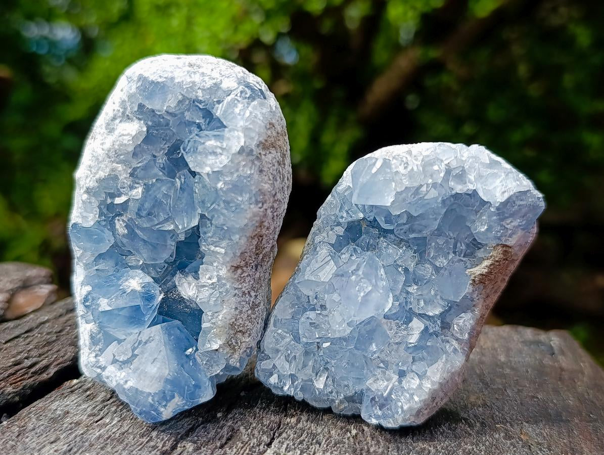Natural Blue Celestite Specimens x 12 From Sakoany, Madagascar - Toprock Gemstones and Minerals 