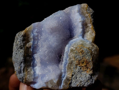 Natural Blue Lace Agate Geodes and Vug Specimens x 12 From Nsanje, Malawi - Toprock Gemstones and Minerals 