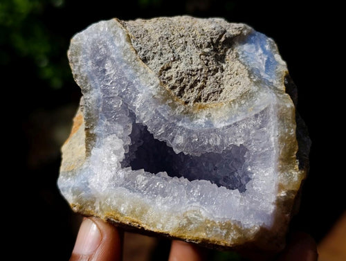 Natural Blue Lace Agate Geodes and Vug Specimens x 12 From Nsanje, Malawi - Toprock Gemstones and Minerals 