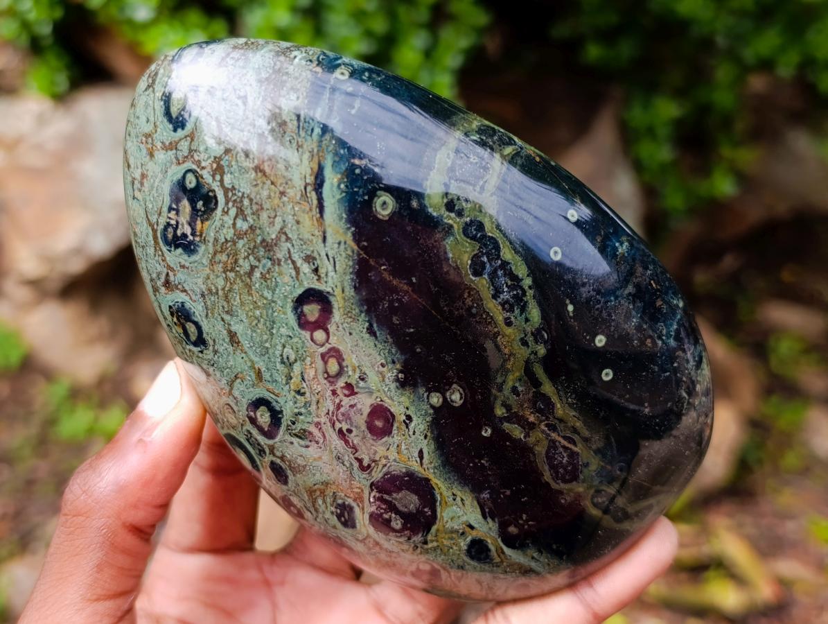 Polished Stromatolite Standing Display Pieces x 3 From Katsepy, Madagascar - Toprock Gemstones and Minerals 