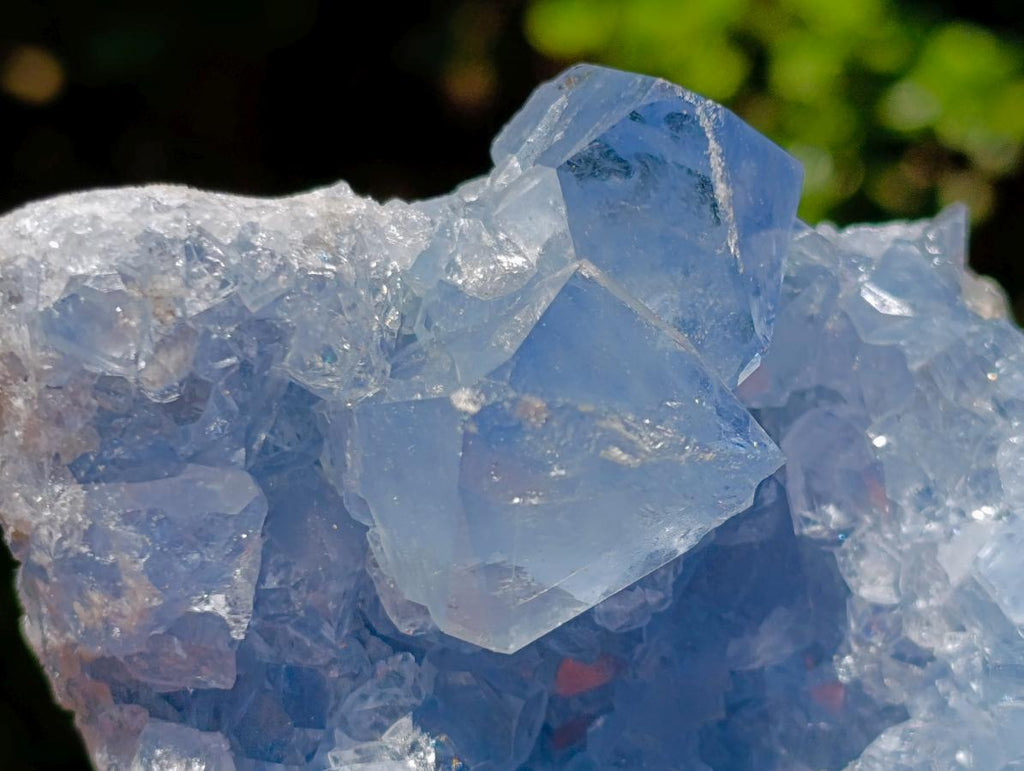 Natural Blue Celestite Specimens x 2 From Sakoany, Madagascar - Toprock Gemstones and Minerals 