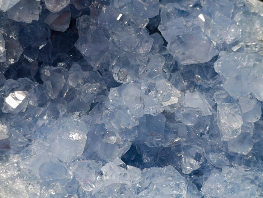 Natural Blue Celestite Specimens x 2 From Sakoany, Madagascar - Toprock Gemstones and Minerals 