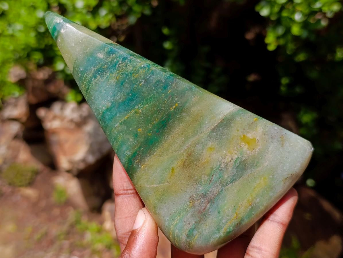 Polished Aventurine Free Forms x 5 From Zimbabwe - Toprock Gemstones and Minerals 