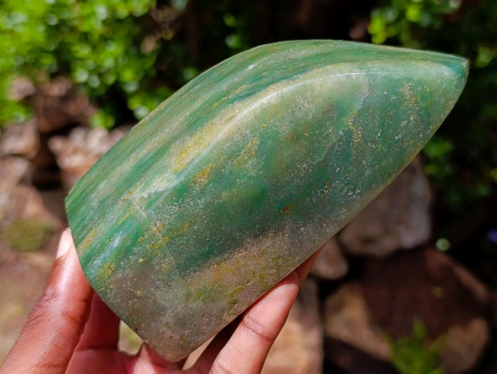 Polished Aventurine Free Forms x 5 From Zimbabwe - Toprock Gemstones and Minerals 