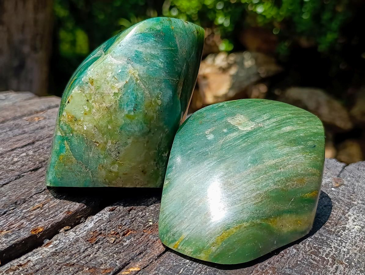Polished Aventurine Free Forms x 5 From Zimbabwe - Toprock Gemstones and Minerals 