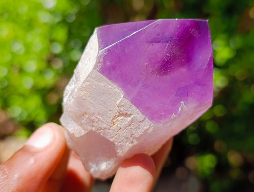 Polished and Natural Jacaranda Amethyst Crystals x 6 From Mumbwa, Zambia - Toprock Gemstones and Minerals 