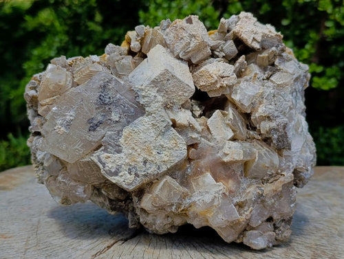 Natural Large Stacked Rhombohedral Calcite Specimen with Phosphorus Aragonite x 1 From Albert's Mountain, Lesotho - Toprock Gemstones and Minerals 