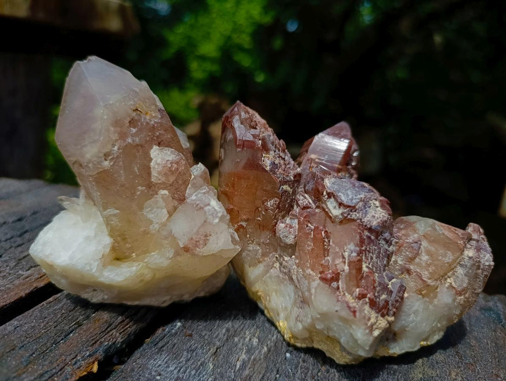 Natural Red Hematoid Quartz Crystal Clusters x 6 From Karoi, Zimbabwe - Toprock Gemstones and Minerals 