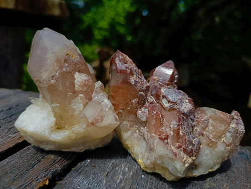 Natural Red Hematoid Quartz Crystal Clusters x 6 From Karoi, Zimbabwe - Toprock Gemstones and Minerals 