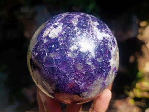 Polished Large Silver Leaf Lepidolite Spheres x 2 From Zimbabwe - Toprock Gemstones and Minerals 