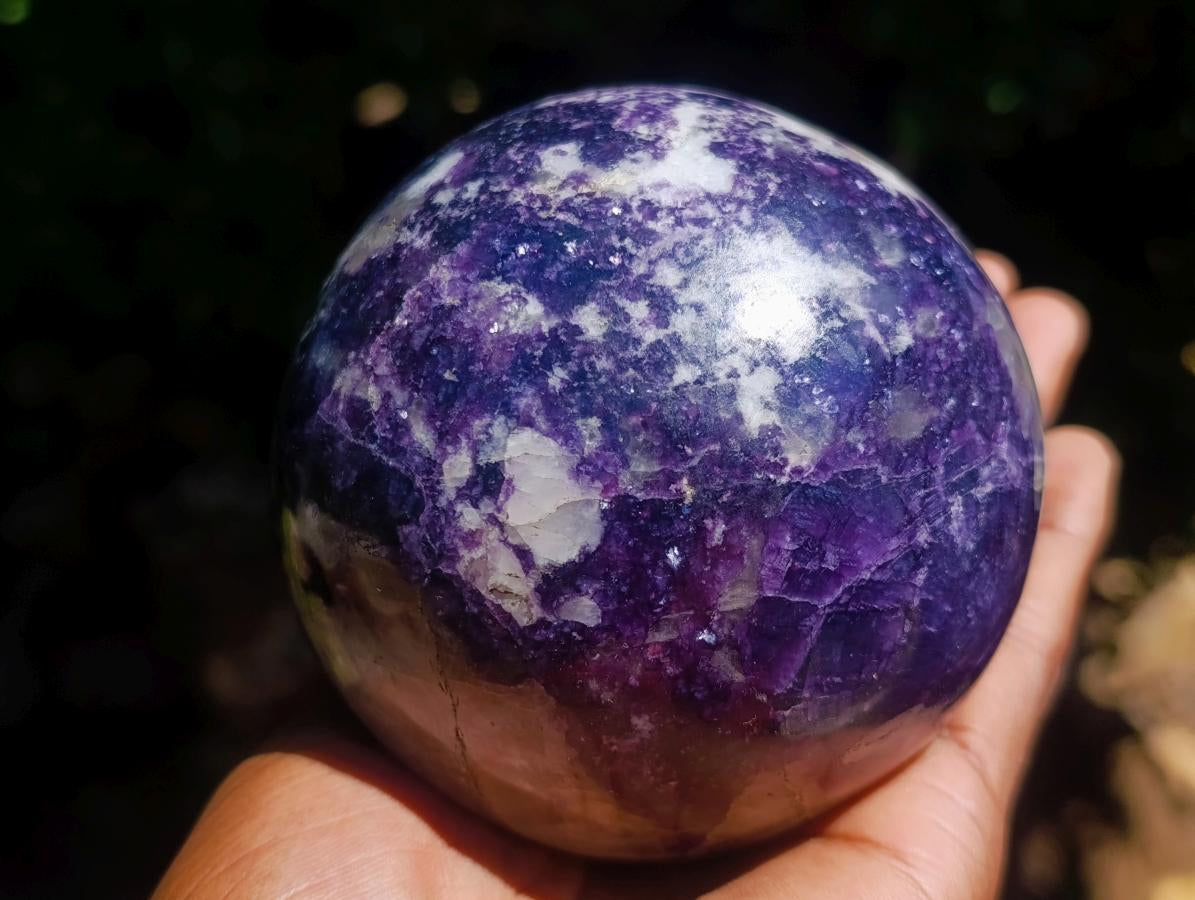 Polished Large Silver Leaf Lepidolite Spheres x 2 From Zimbabwe - Toprock Gemstones and Minerals 