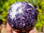 Polished Large Silver Leaf Lepidolite Spheres x 2 From Zimbabwe - Toprock Gemstones and Minerals 