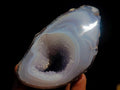 Polished and Natural Banded Agate with Crystalline Standing Geodes x 6 From Maintirano, Madagascar - Toprock Gemstones and Minerals 