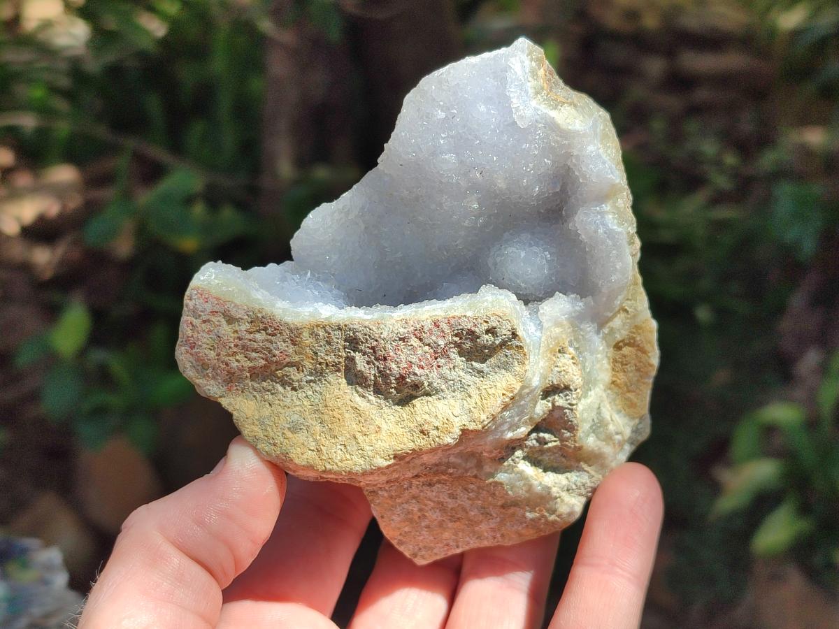 Natural Blue Lace Agate Geodes and Vug Specimens x 12 From Nsanje, Malawi - Toprock Gemstones and Minerals 