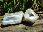 Natural Blue Lace Agate Geodes and Vug Specimens x 12 From Nsanje, Malawi - Toprock Gemstones and Minerals 
