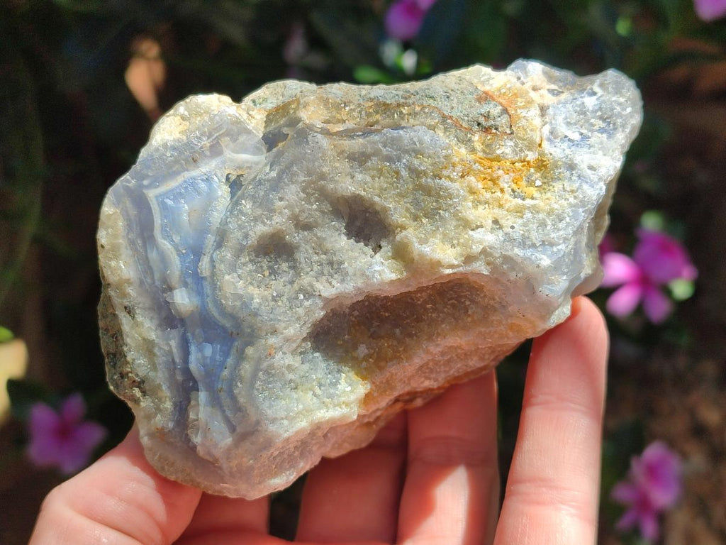 Natural Blue Lace Agate Geodes and Vug Specimens x 12 From Nsanje, Malawi - Toprock Gemstones and Minerals 