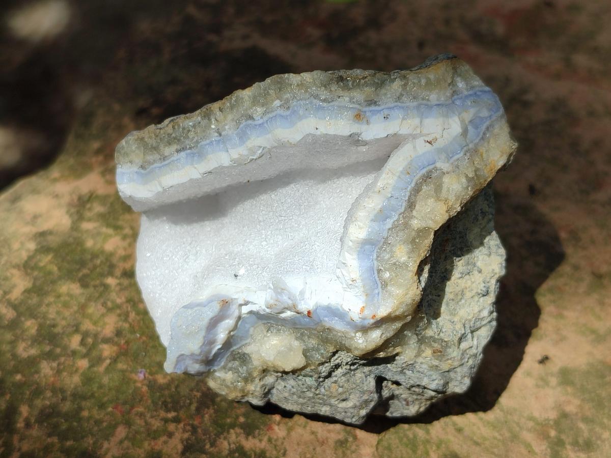 Natural Blue Lace Agate Geodes and Vug Specimens x 12 From Nsanje, Malawi - Toprock Gemstones and Minerals 