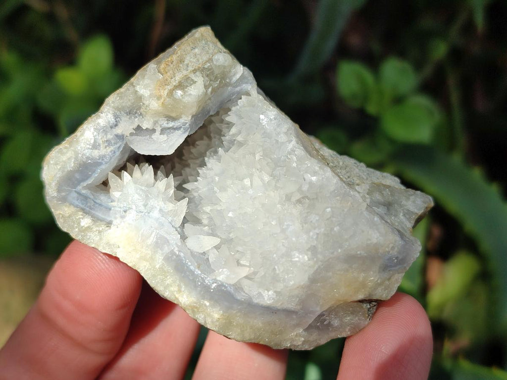 Natural Blue Lace Agate Geodes and Vug Specimens x 12 From Nsanje, Malawi - Toprock Gemstones and Minerals 