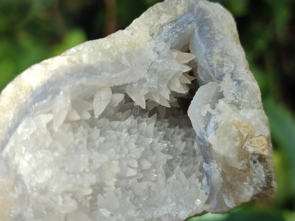 Natural Blue Lace Agate Geodes and Vug Specimens x 12 From Nsanje, Malawi - Toprock Gemstones and Minerals 