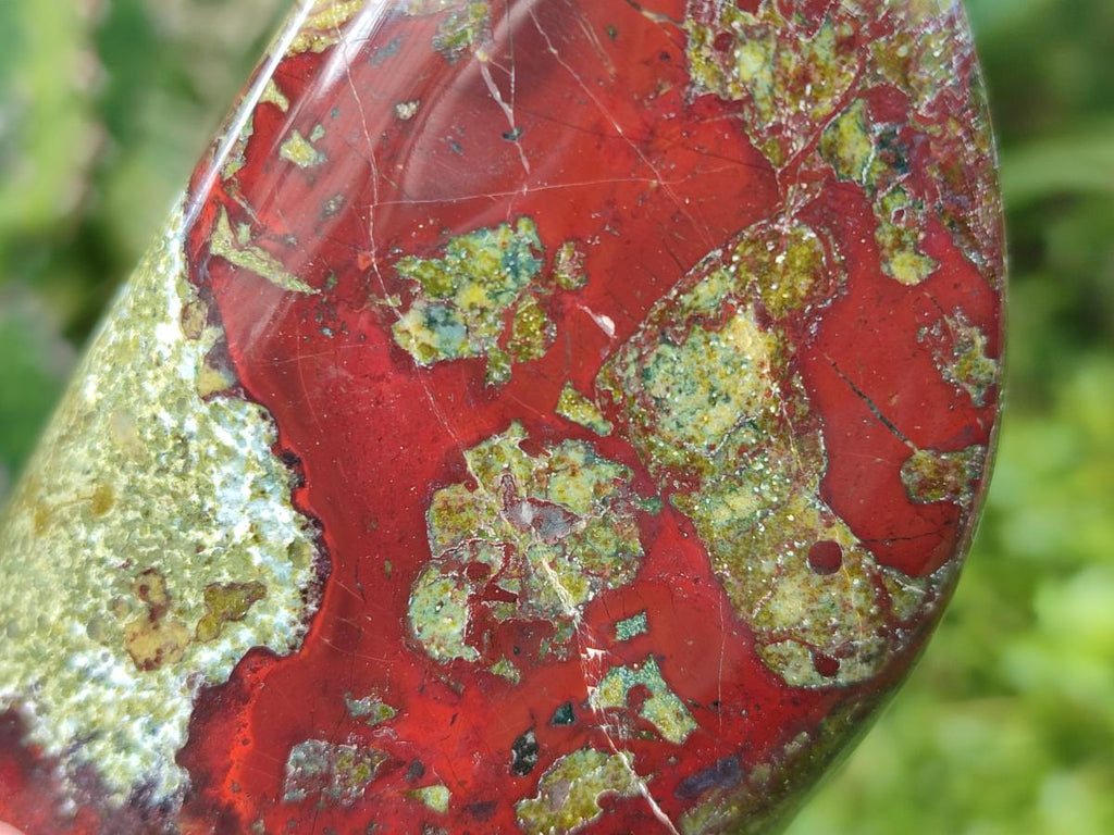 Polished Bastite Dragonsblood Stone Standing Display Pieces x 2 From Tshipise, South Africa - Toprock Gemstones and Minerals 