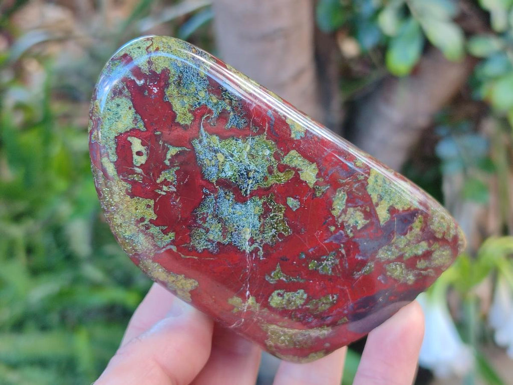 Polished Bastite Dragonsblood Stone Standing Display Pieces x 2 From Tshipise, South Africa - Toprock Gemstones and Minerals 