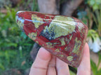 Polished Bastite Dragonsblood Stone Standing Display Pieces x 2 From Tshipise, South Africa - Toprock Gemstones and Minerals 